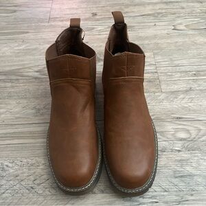 NWT Jousen Milan Men's Brown Chelsea Boots - Slip-On Ankle Dress Boots 10.5